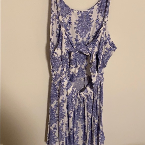 Blue & White Floral/Mandala Romper - Picture 2 of 2